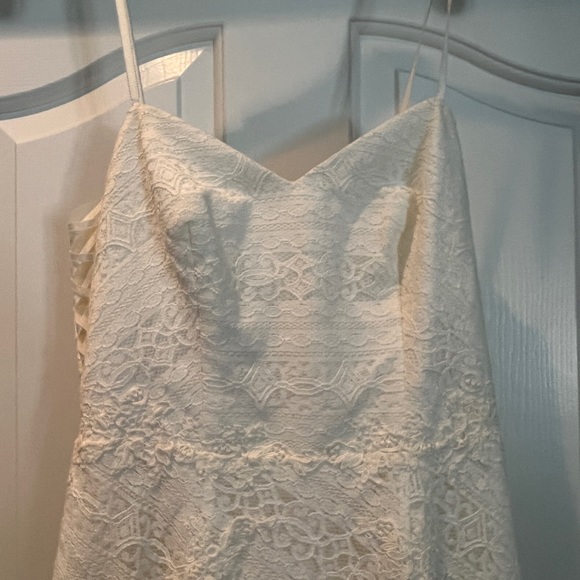 Allover Lace Tank Sheath Wedding Dress
GALINA WG3916 David’s bridal - Picture 10 of 14